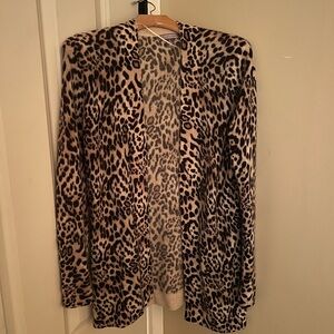 Charter Club 100% Cashmere Animal Print Cardigan